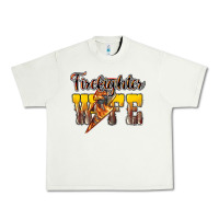 Pistachio Firefighter wife lightning bolt Urban Heavy Tee - HowdyJamesFarm