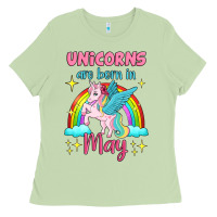 Matcha unicorns are born in may Ladies Tee - Jasminsmagicworld