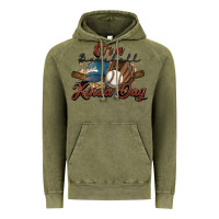 Vintage Olive It's a Baseball kinda day Vintage Hoodie - HowdyJamesFarm
