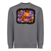 Storm halloween pumpkin and leopard background Heavyweight Sweatshirt - BundleAndBundleShop