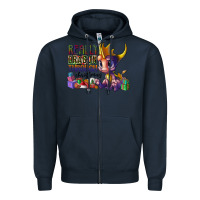 Navy real dragon through christmas Zipper Hoodie - CowhideDigitalArt