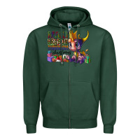 Sports Green real dragon through christmas Zipper Hoodie - CowhideDigitalArt