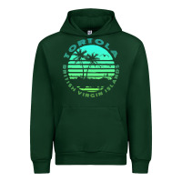 Forest Green Bvi Tortola British Caribbean Island Souvenir Urban Hoodie - minhPixels