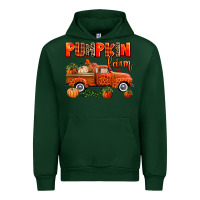 Forest Green pumpkin farm truck Urban Hoodie - AdoDesignShop