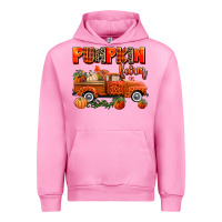 Fuchsia Pink pumpkin farm truck Urban Hoodie - AdoDesignShop