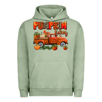 Pigment Oil Green pumpkin farm truck Urban Hoodie - AdoDesignShop