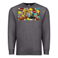 Charcoal Heather excavator sippy Premium Sweatshirt - Artiststas