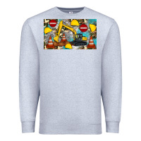 Heather Grey excavator sippy Premium Sweatshirt - Artiststas