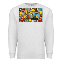 Oatmeal Heather excavator sippy Premium Sweatshirt - Artiststas