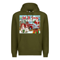 Army Green Let It Snow Tumbler Premium Hoodie - FaDigitalArtStudio