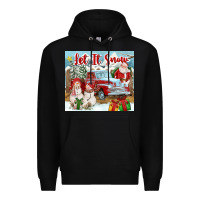 Black Let It Snow Tumbler Premium Hoodie - FaDigitalArtStudio
