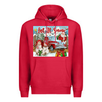 Cardinal Let It Snow Tumbler Premium Hoodie - FaDigitalArtStudio