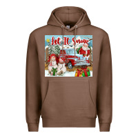 Chestnut Let It Snow Tumbler Premium Hoodie - FaDigitalArtStudio