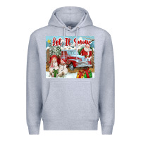 Heather Grey Let It Snow Tumbler Premium Hoodie - FaDigitalArtStudio