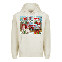 Oatmeal Heather Let It Snow Tumbler Premium Hoodie - FaDigitalArtStudio