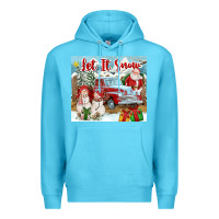 Ocean Blue Let It Snow Tumbler Premium Hoodie - FaDigitalArtStudio