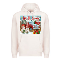 Pale Pink Let It Snow Tumbler Premium Hoodie - FaDigitalArtStudio