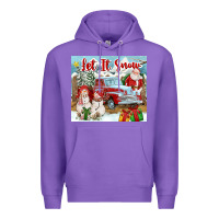 Purple Let It Snow Tumbler Premium Hoodie - FaDigitalArtStudio