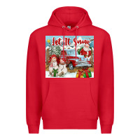 Red Let It Snow Tumbler Premium Hoodie - FaDigitalArtStudio
