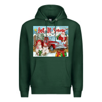 Sports Green Let It Snow Tumbler Premium Hoodie - FaDigitalArtStudio