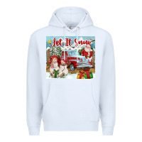 White Let It Snow Tumbler Premium Hoodie - FaDigitalArtStudio