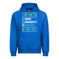 Cobalt nice naughty jewish ugly hanukkah sweater chanukah jew gift premium t Urban Hoodie - minhPixels