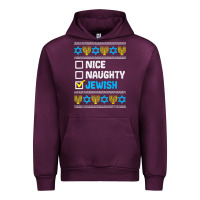 Mauve Wine nice naughty jewish ugly hanukkah sweater chanukah jew gift premium t Urban Hoodie - minhPixels