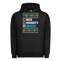 Pigment Black nice naughty jewish ugly hanukkah sweater chanukah jew gift premium t Urban Hoodie - minhPixels
