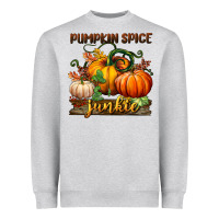 Heather Grey pumpkin spice junkie Heavyweight Sweatshirt - BundleAndBundleShop