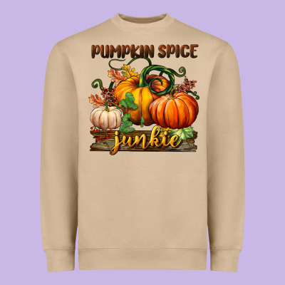 Pumpkin Spice Junkie Heavyweight Sweatshirt Designed By Bundleandbundleshop