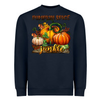 Navy pumpkin spice junkie Heavyweight Sweatshirt - BundleAndBundleShop