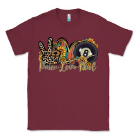 Burgundy peace love pool Classic Tee - RacoonDesign