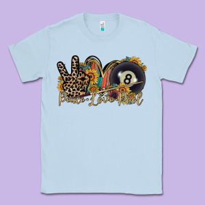 Peace Love Pool Classic Tee Designed By Racoondesign