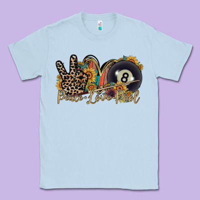 Peace Love Pool Classic Tee Designed By Racoondesign