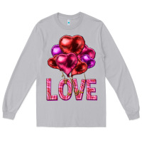 Moon Dust Love heart balloons Valentine's Day Long Sleeve Tee - HowdyJamesFarm