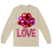 Mushroom Love heart balloons Valentine's Day Long Sleeve Tee - HowdyJamesFarm