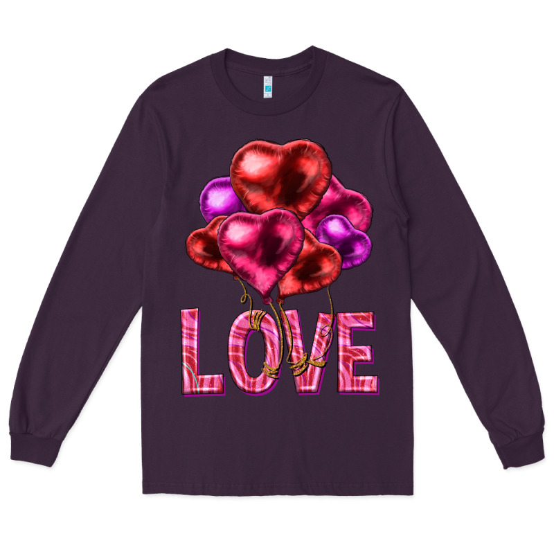 Love Heart Balloons Valentine's Day Long Sleeve Tee by HowdyJamesFarm | Teevron