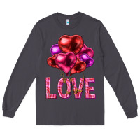 Smoke Love heart balloons Valentine's Day Long Sleeve Tee - HowdyJamesFarm