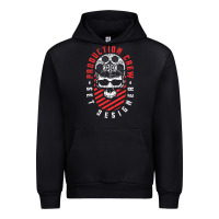 Black Production Crew Set Designer Movie Film Halloween Skull Urban Hoodie - minhPixels