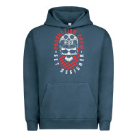 Pigment Midnight Navy Production Crew Set Designer Movie Film Halloween Skull Urban Hoodie - minhPixels