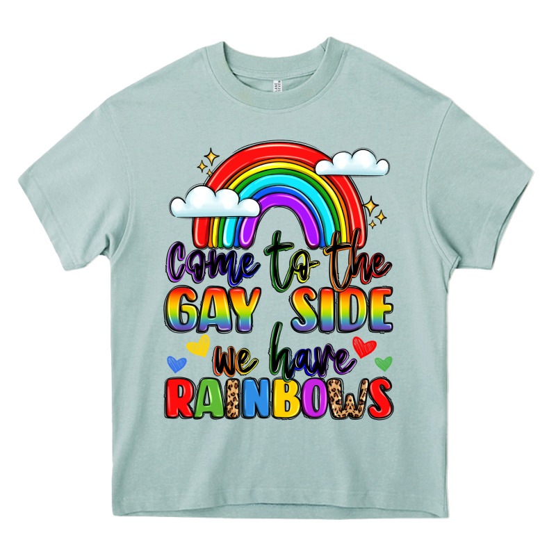 Come To The Gay Side We Have Rainbows Heavy Core Tee by LillyAllenDesigns | Teevron