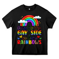 Black come to the gay side we have rainbows Heavy Core Tee - LillyAllenDesigns