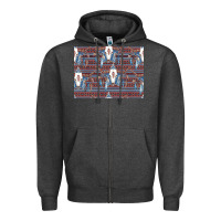 Charcoal Heather Bull Skull Pattern Zipper Hoodie - CowhideDigitalArt