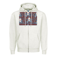 Oatmeal Heather Bull Skull Pattern Zipper Hoodie - CowhideDigitalArt
