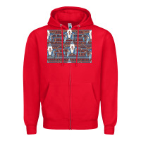Red Bull Skull Pattern Zipper Hoodie - CowhideDigitalArt