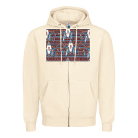 Sandshell Bull Skull Pattern Zipper Hoodie - CowhideDigitalArt