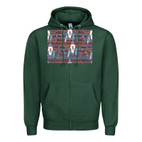 Sports Green Bull Skull Pattern Zipper Hoodie - CowhideDigitalArt