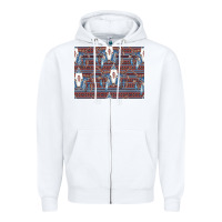 White Bull Skull Pattern Zipper Hoodie - CowhideDigitalArt