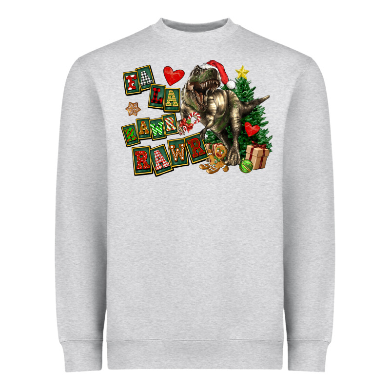 Fa La La Trex Christmas Heavyweight Sweatshirt by FaDigitalArtStudio | Teevron