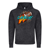 Vintage Black Game day leopard fire and ball Vintage Hoodie - HowdyJamesFarm